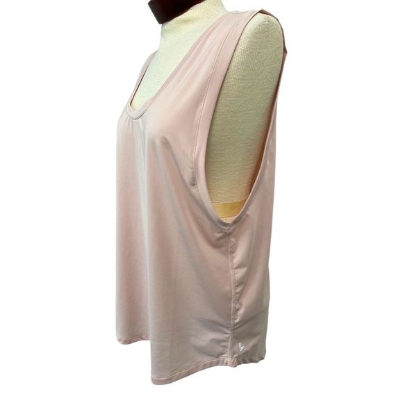 Fabletics x Demi Lovato Pale Pink Kortney Tank Top Dropped Arm Holes Size Medium - Picture 4 of 7